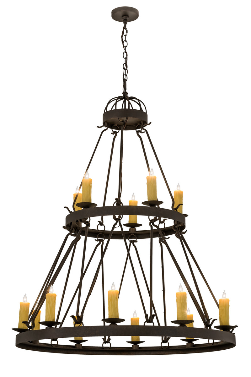 Meyda Tiffany 172303 15 Light Chandelier, Gilded Tobacco