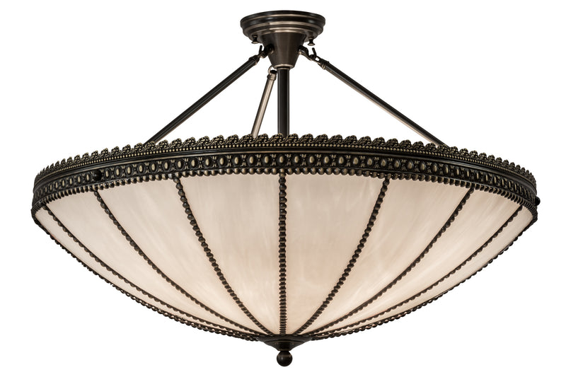 Meyda Tiffany 172645 Four Light Semi-Flushmount, Craftsman Brown