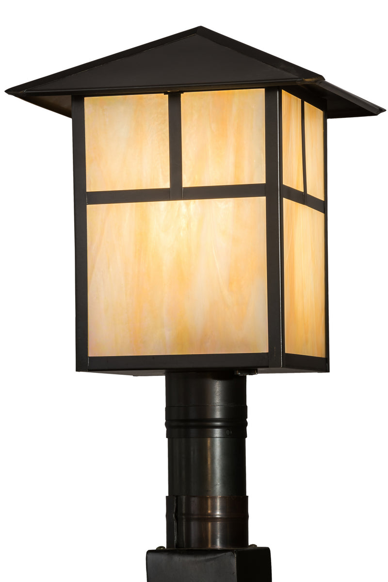 Meyda Tiffany 172652 One Light Post Mount, Craftsman Brown