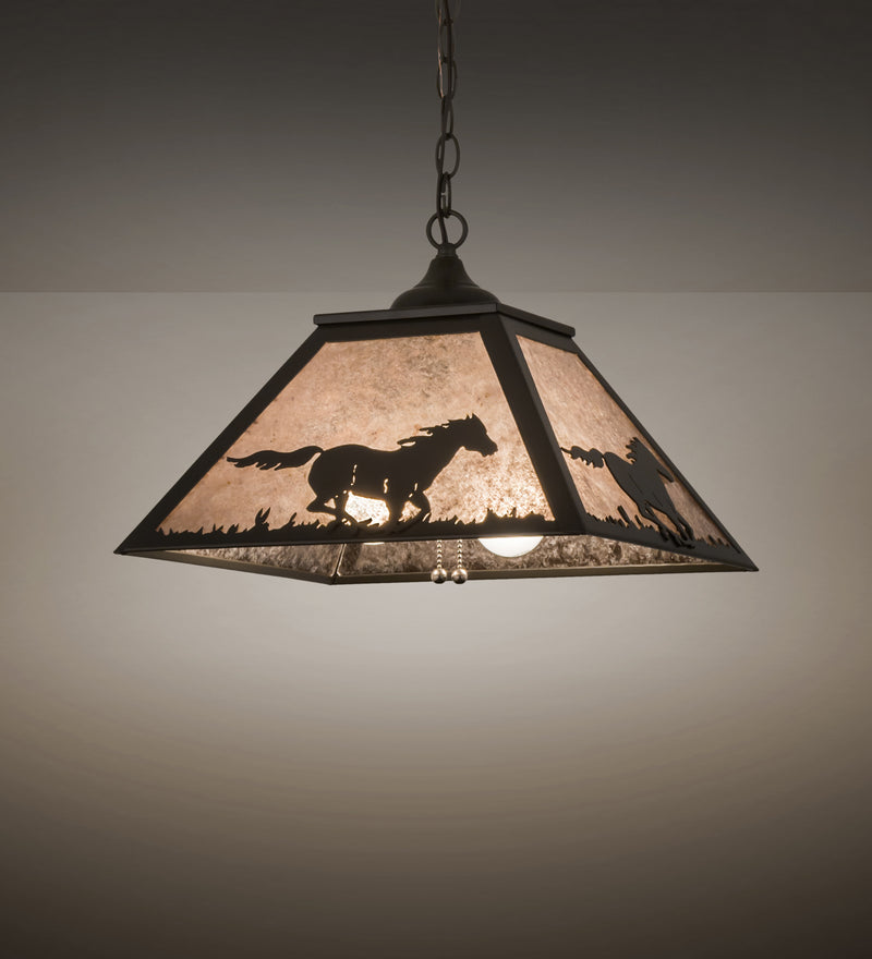 Meyda Tiffany 172894 Two Light Pendant, Timeless Bronze
