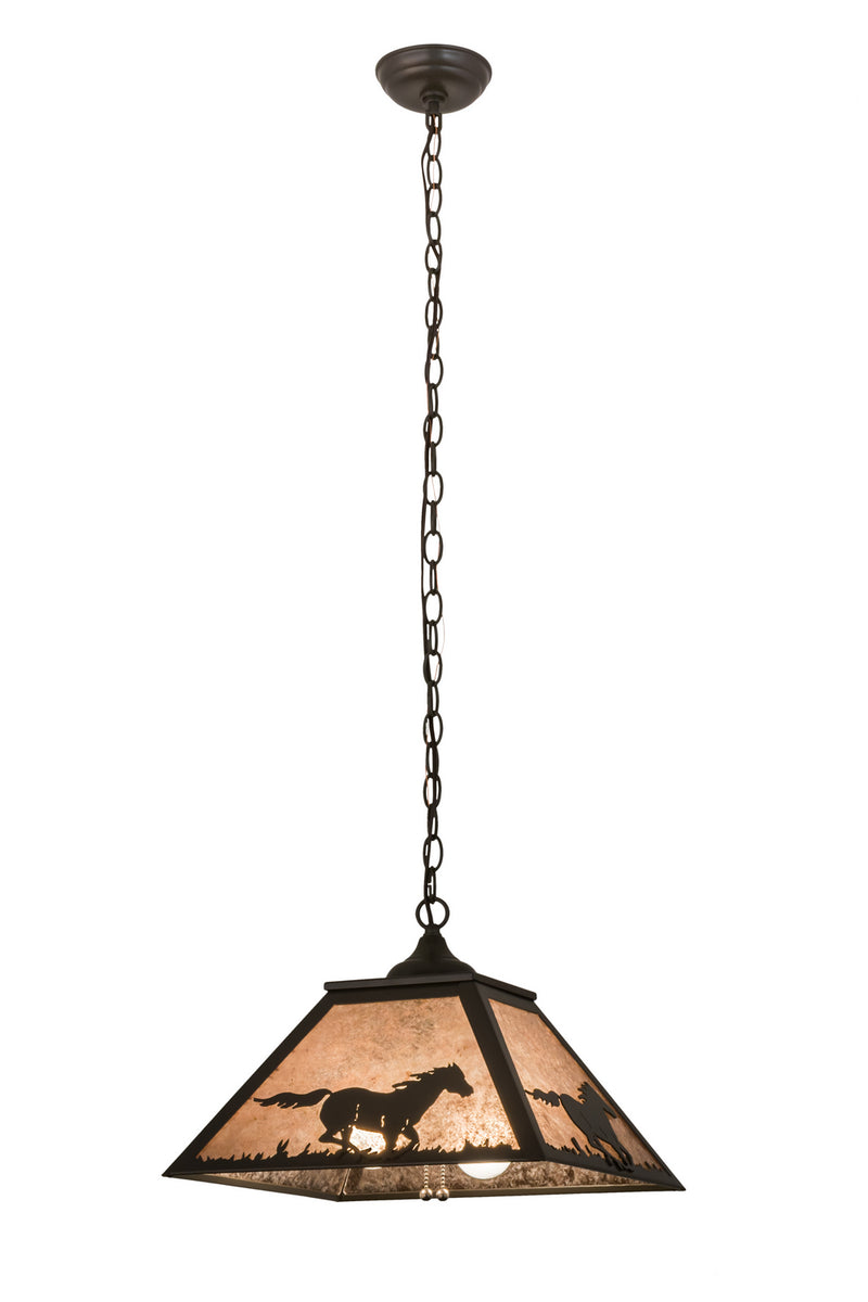 Meyda Tiffany 172894 Two Light Pendant, Timeless Bronze