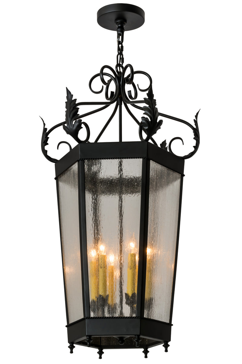 Meyda Tiffany 172965 Six Light Pendant, Blackwash