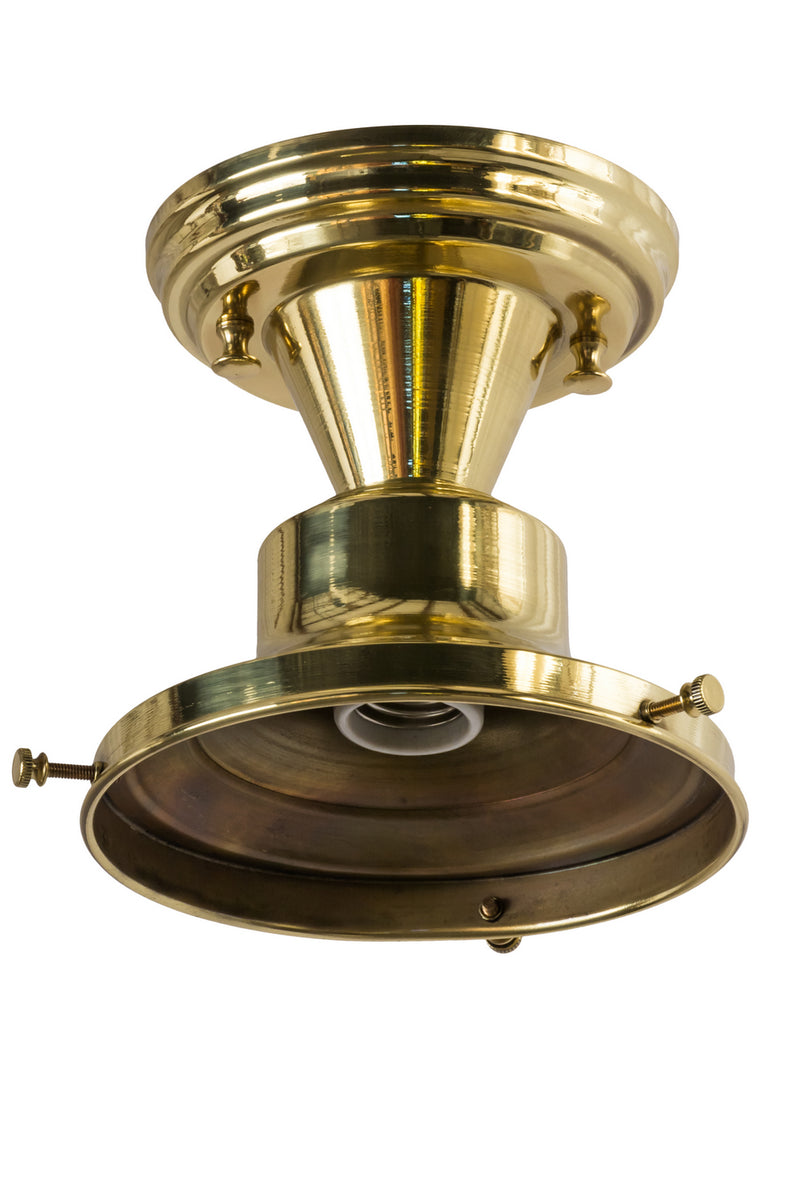 Meyda Tiffany 172977 One Light Flushmount Hardware, Polished Brass