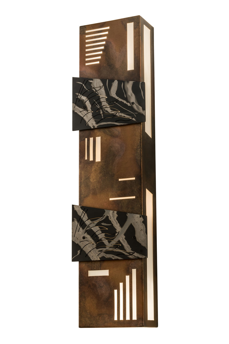 Meyda Tiffany 173206 Four Light Wall Sconce, Burnished Transparent Copper