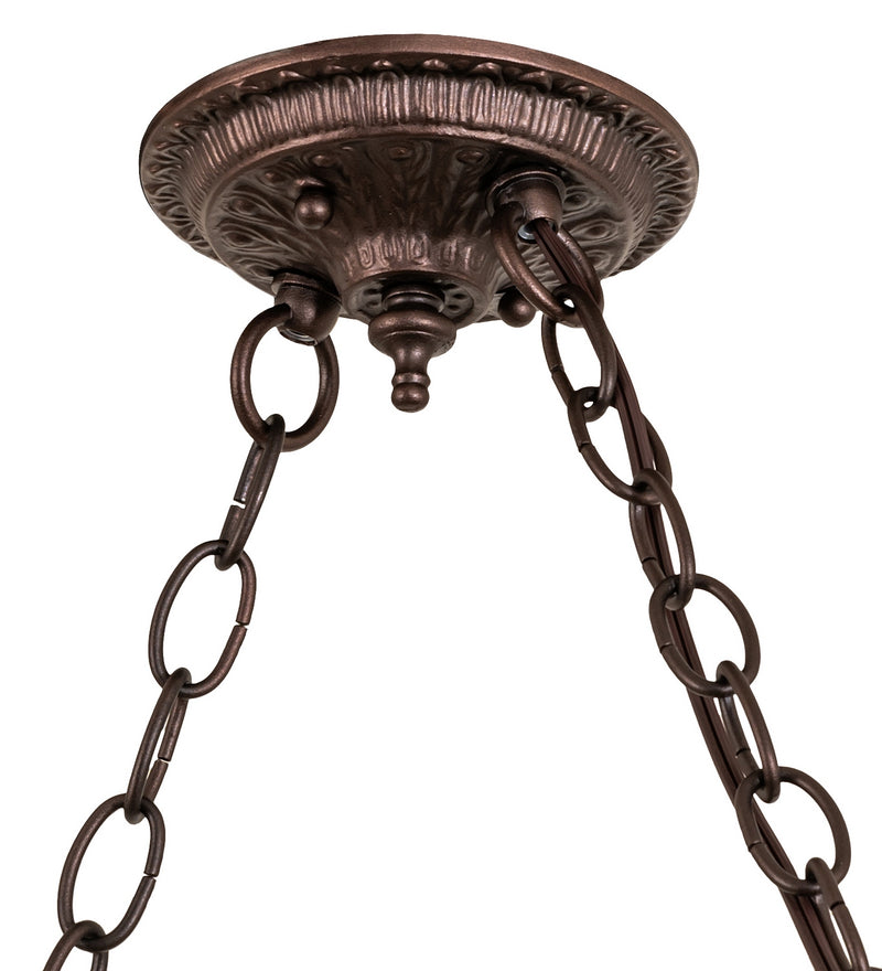 Meyda Tiffany 173252 Three Light Island Pendant Hardware, Mahogany Bronze