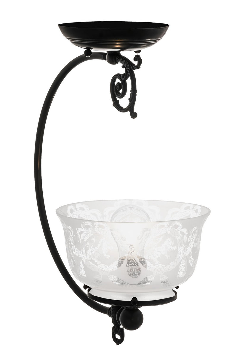 Meyda Tiffany 173449 One Light Semi-Flushmount, Craftsman Brown