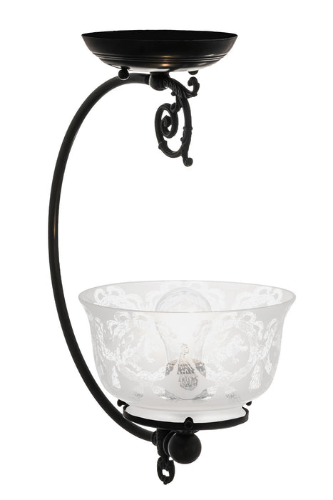 Meyda Tiffany 173449 One Light Semi-Flushmount, Craftsman Brown