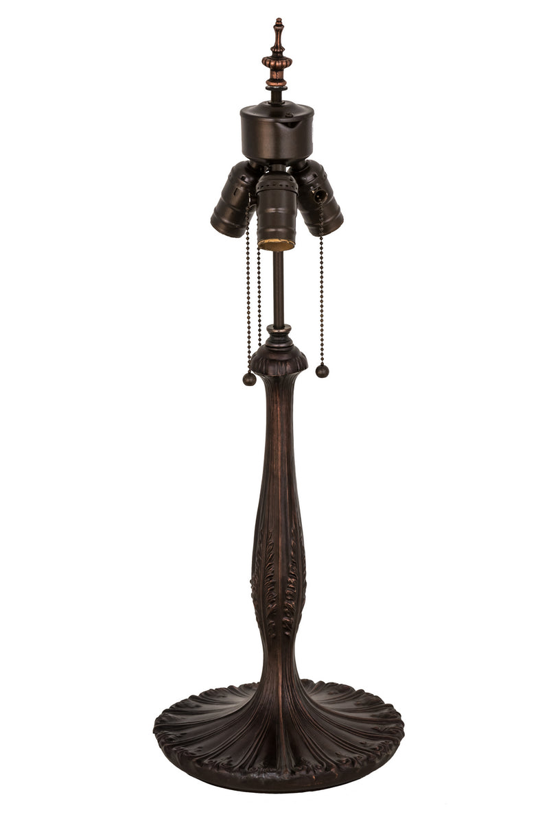 Meyda Tiffany 17346 Three Light Table Base Hardware, Mahogany Bronze