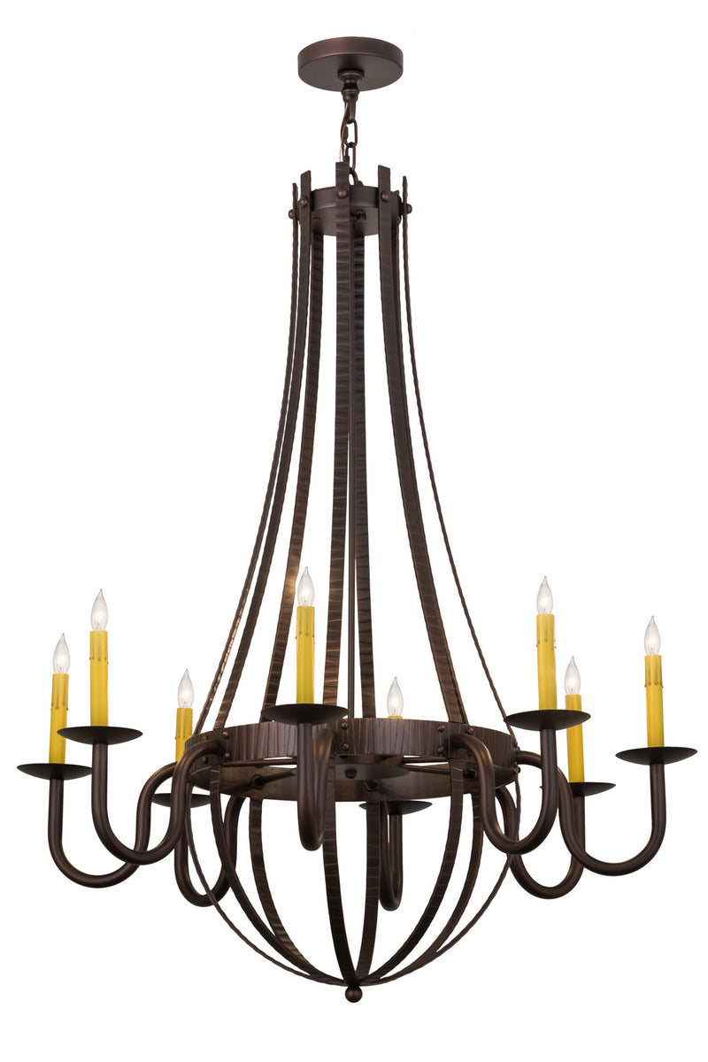 Meyda Tiffany 173504 Eight Light Chandelier, Mahogany Bronze