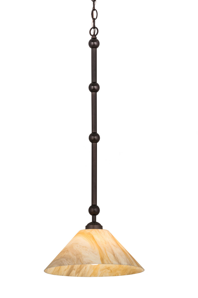 Meyda Tiffany 173508 One Light Pendant, Mahogany Bronze