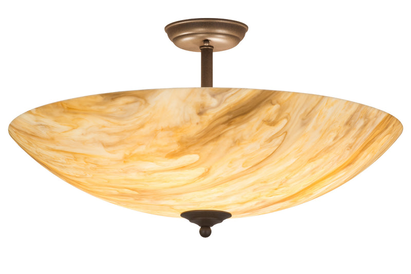 Meyda Tiffany 173513 Four Light Semi-Flushmount, Cafe Noir