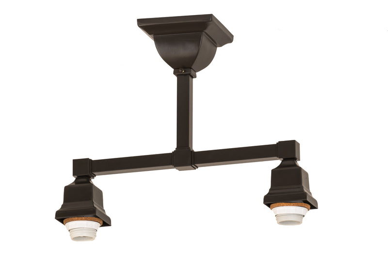 Meyda Tiffany 173749 Two Light Semi-Flushmount Hardware, Timeless Bronze