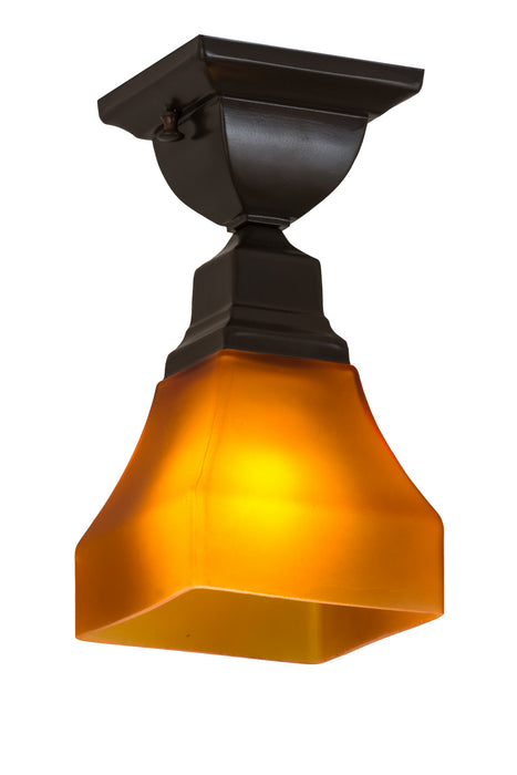 Meyda Tiffany 173750 One Light Flushmount, Timeless Bronze