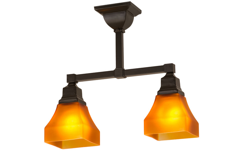 Meyda Tiffany 173752 Two Light Semi-Flushmount, Timeless Bronze