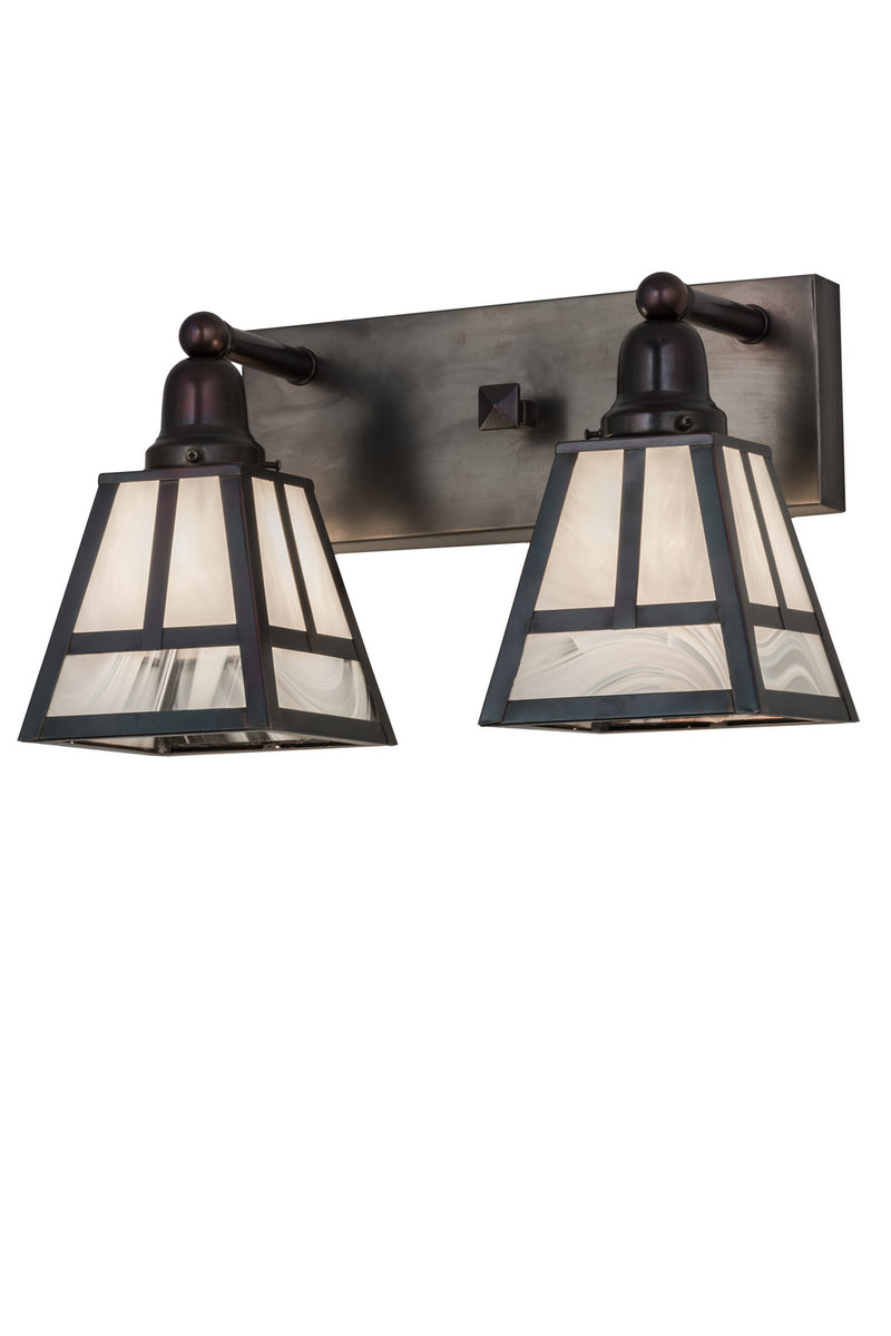 Meyda Tiffany 174103 Two Light Wall Sconce, Weathered Antique Brass