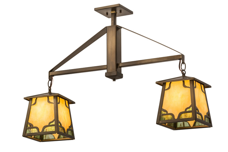 Meyda Tiffany 174319 Two Light Island Pendant, Antique Copper