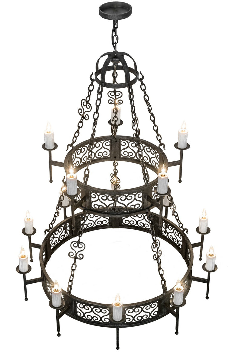 Meyda Tiffany 174330 15 Light Chandelier, Smoke