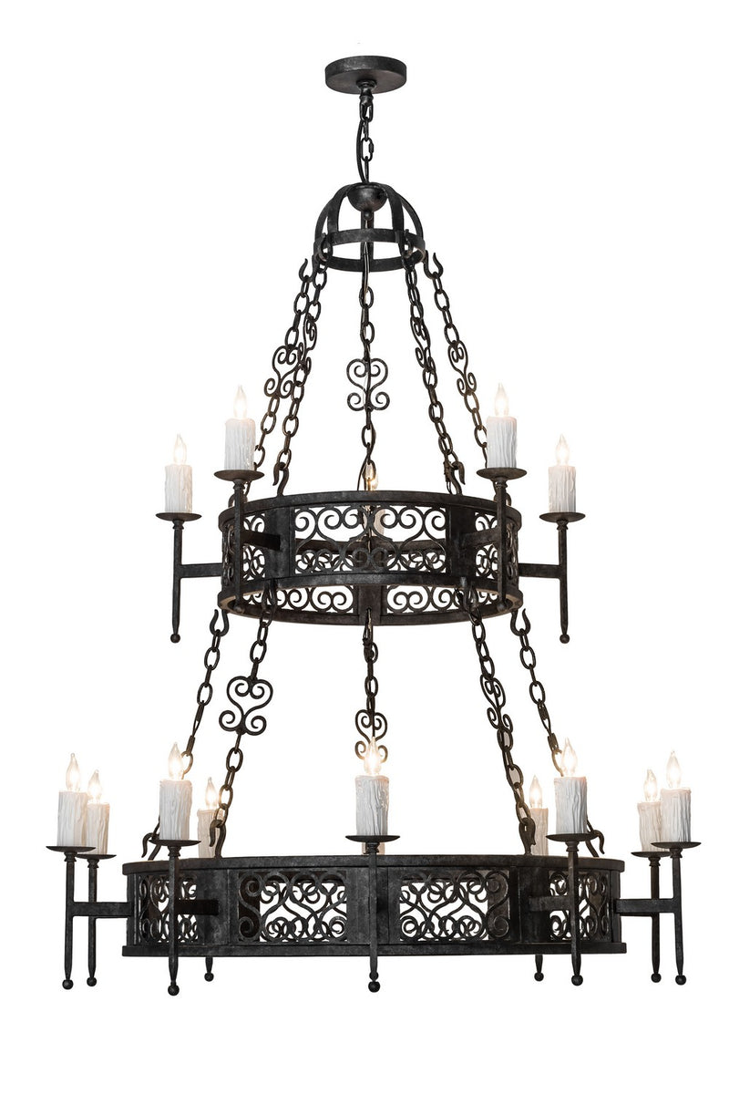 Meyda Tiffany 174330 15 Light Chandelier, Smoke