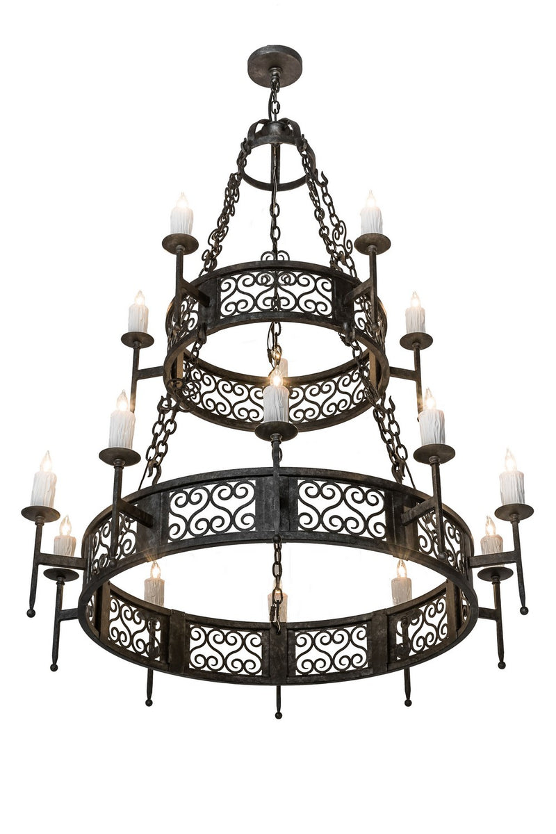 Meyda Tiffany 174330 15 Light Chandelier, Smoke