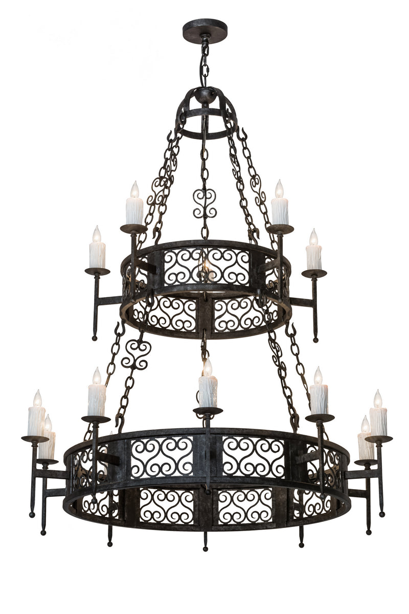 Meyda Tiffany 174330 15 Light Chandelier, Smoke