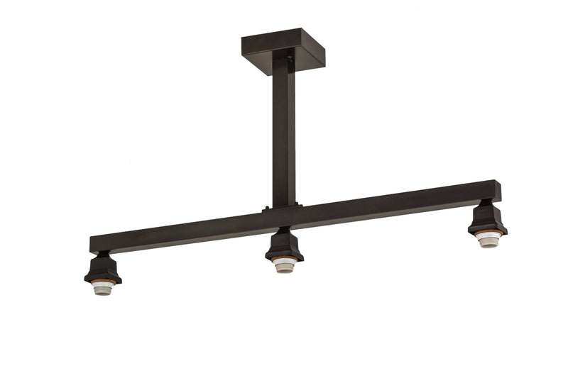 Meyda Tiffany 174383 Three Light Island Pendant Hardware, Craftsman Brown