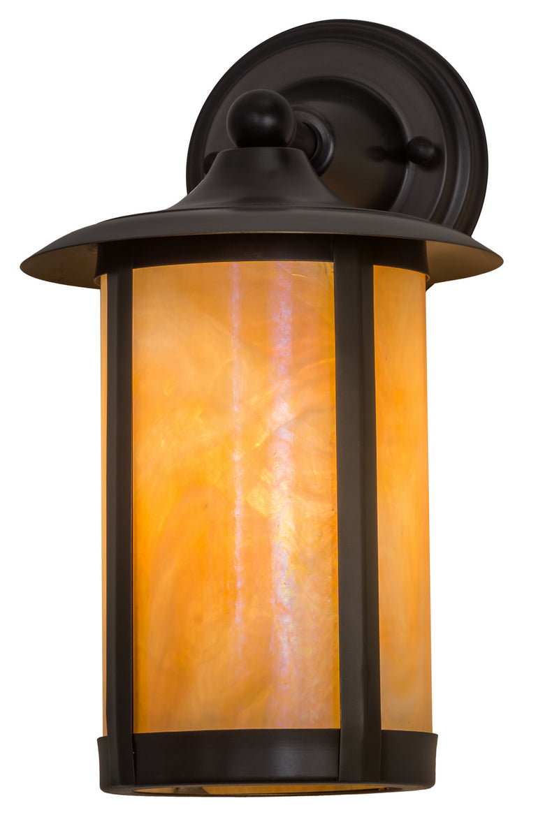 Meyda Tiffany 174522 One Light Wall Sconce, Craftsman Brown