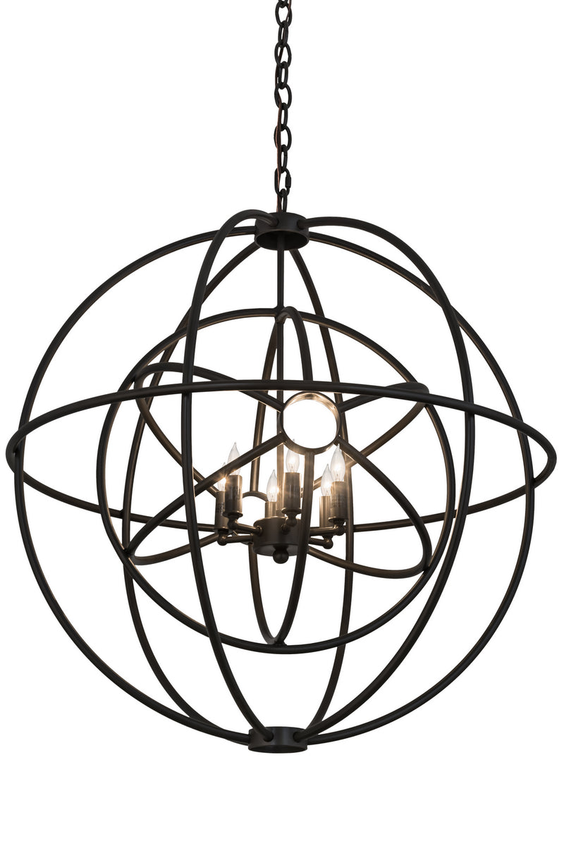 Meyda Tiffany 174579 Six Light Pendant, Timeless Bronze