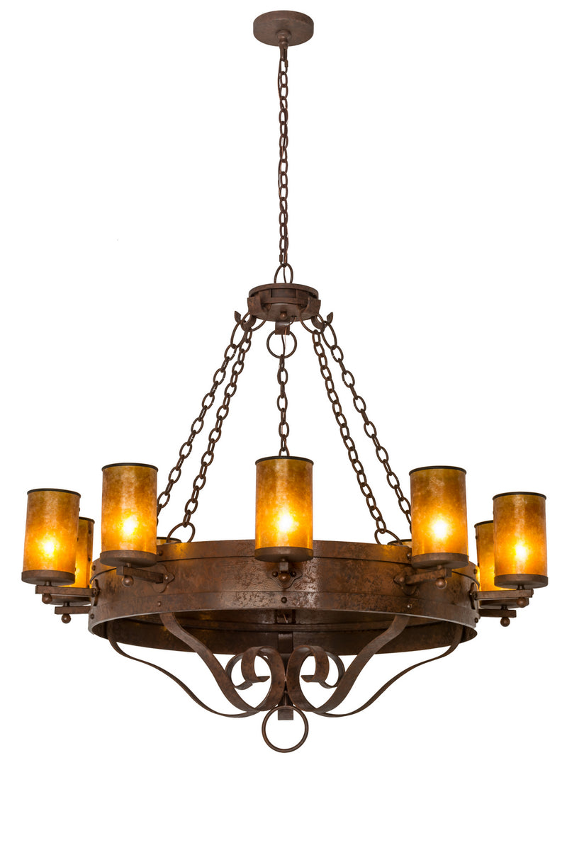 Meyda Tiffany 175018 Ten Light Chandelier, Rusty Nail