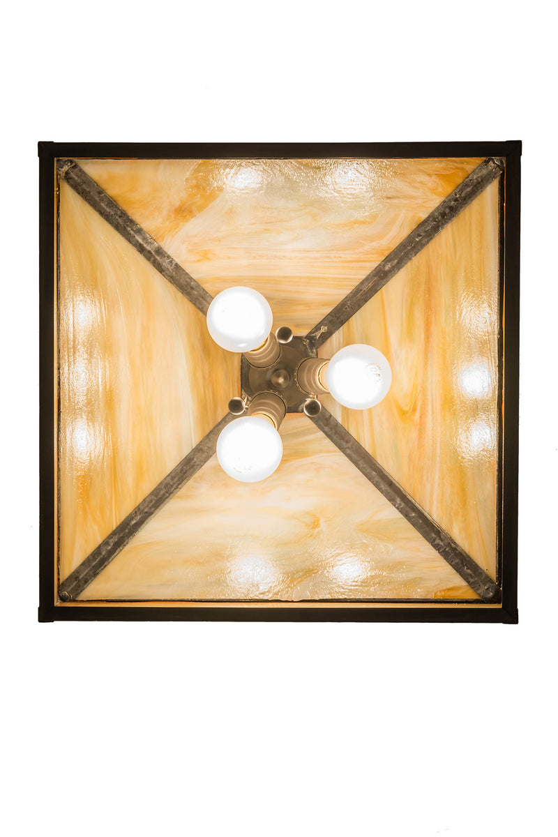 Meyda Tiffany 175104 Three Light Pendant, Craftsman Brown