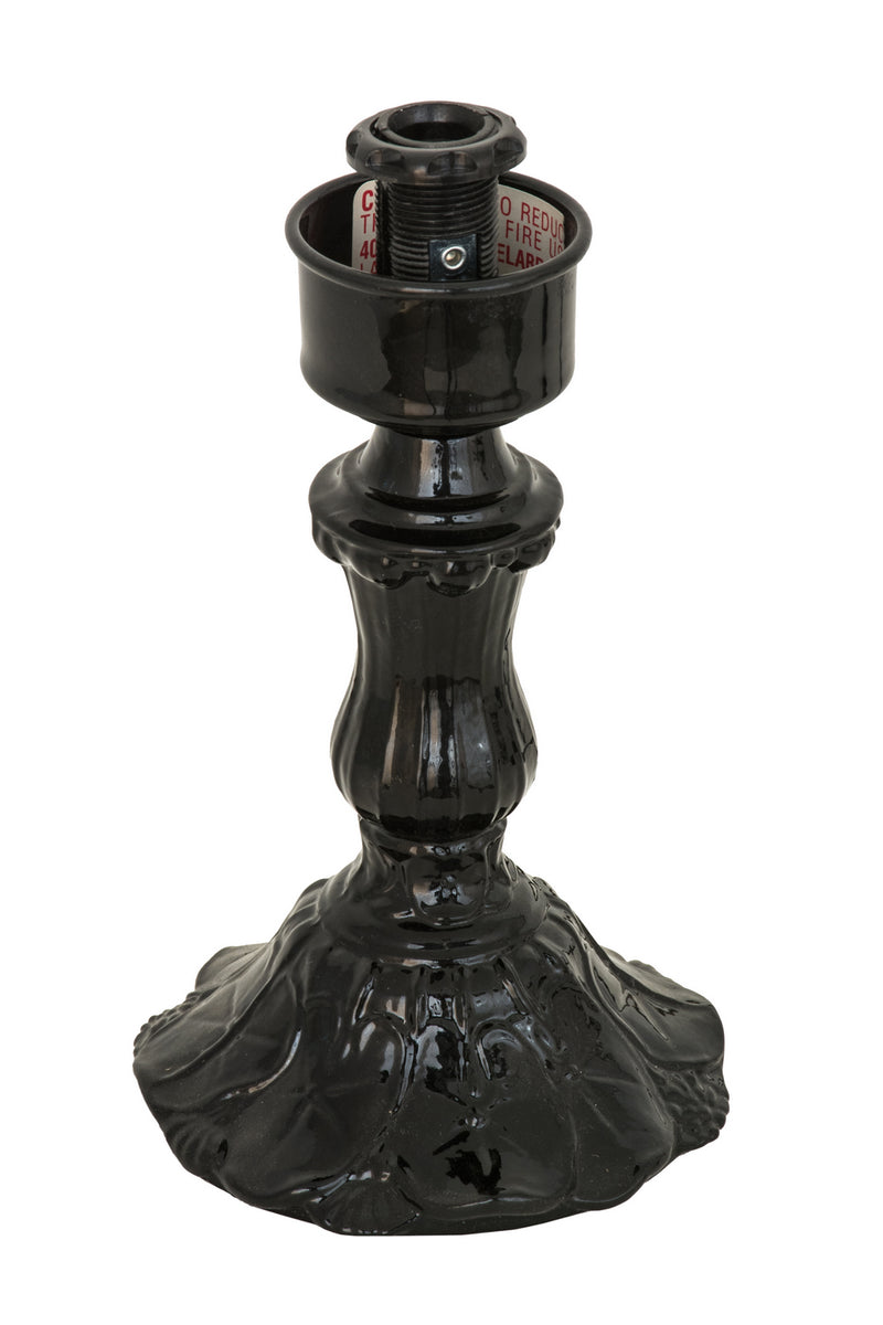 Meyda Tiffany 175283 One Light Table Base, Mirror Black