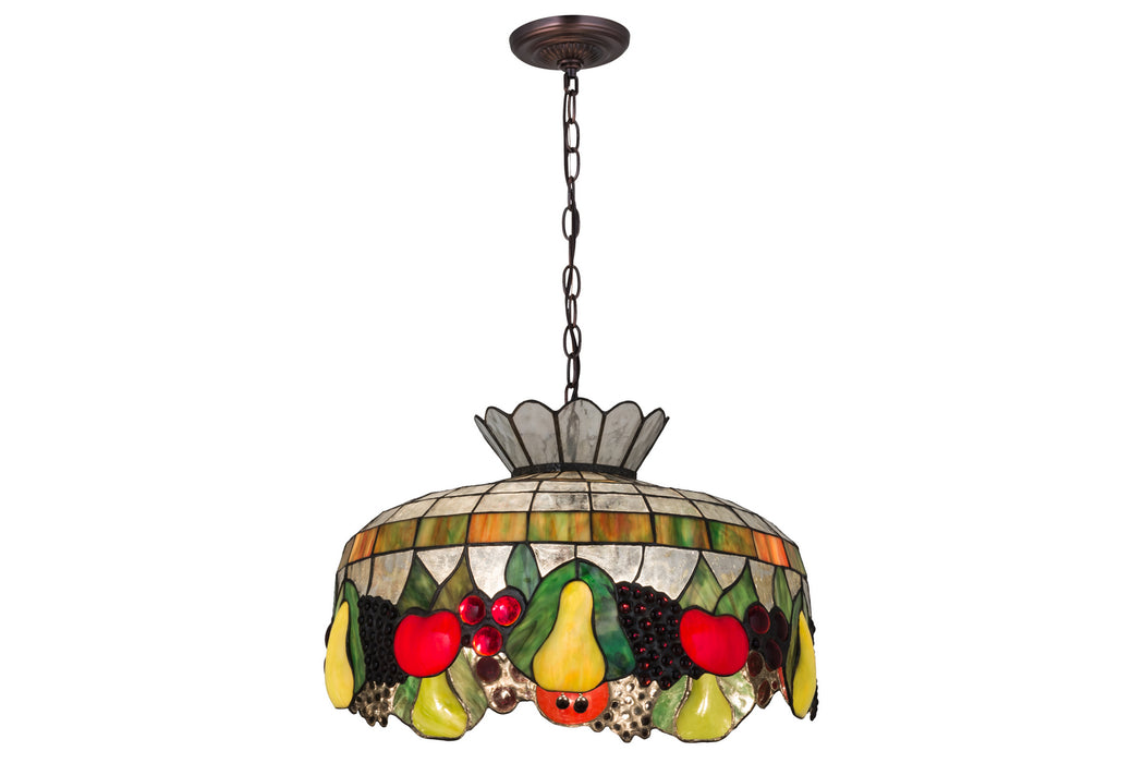 Meyda Tiffany 175747 Three Light Pendant, Mahogany Bronze