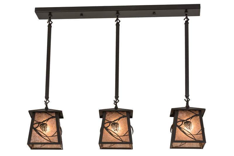 Meyda Tiffany 175752 Three Light Island Pendant, Timeless Bronze