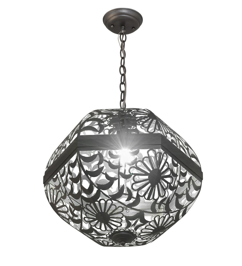 Meyda Tiffany 176143 One Light Pendant, Pewter