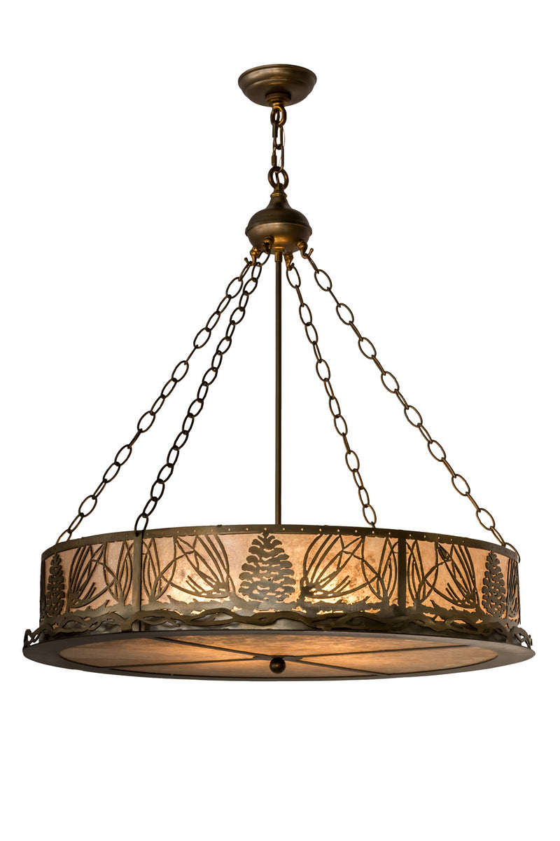 Meyda Tiffany 49494 Four Light Pendant, Antique Copper