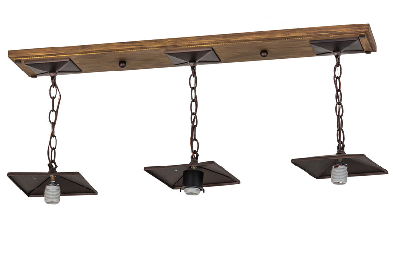 Meyda Tiffany 77970 Three Light Island Pendant Hardware, Mahogany Bronze