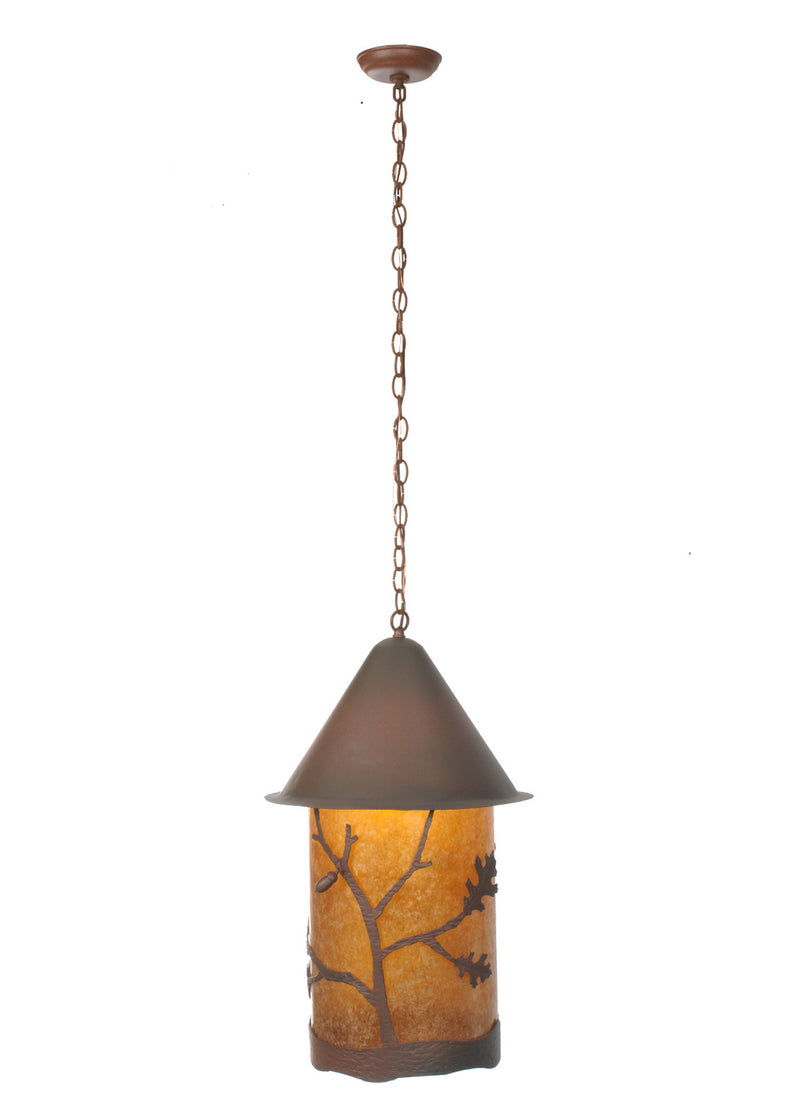 Meyda Tiffany 97926 One Light Pendant, Wrought Iron On Rust
