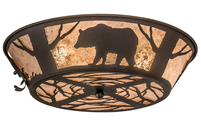 Meyda Tiffany 99037 Four Light Flushmount, Cafe Noir