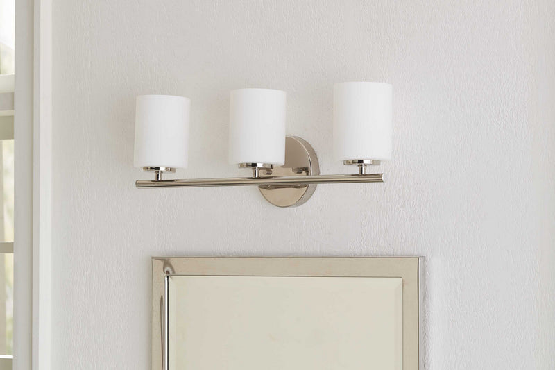 Progress Lighting P2159-104 Three Light Bath Bracket, Polished Nickel