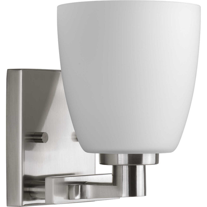 Progress Lighting P2165-09 One Light Bath Bracket, Brushed Nickel