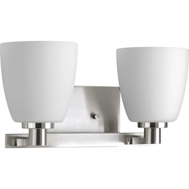 Progress Lighting P2166-09 Two Light Bath Bracket, Brushed Nickel