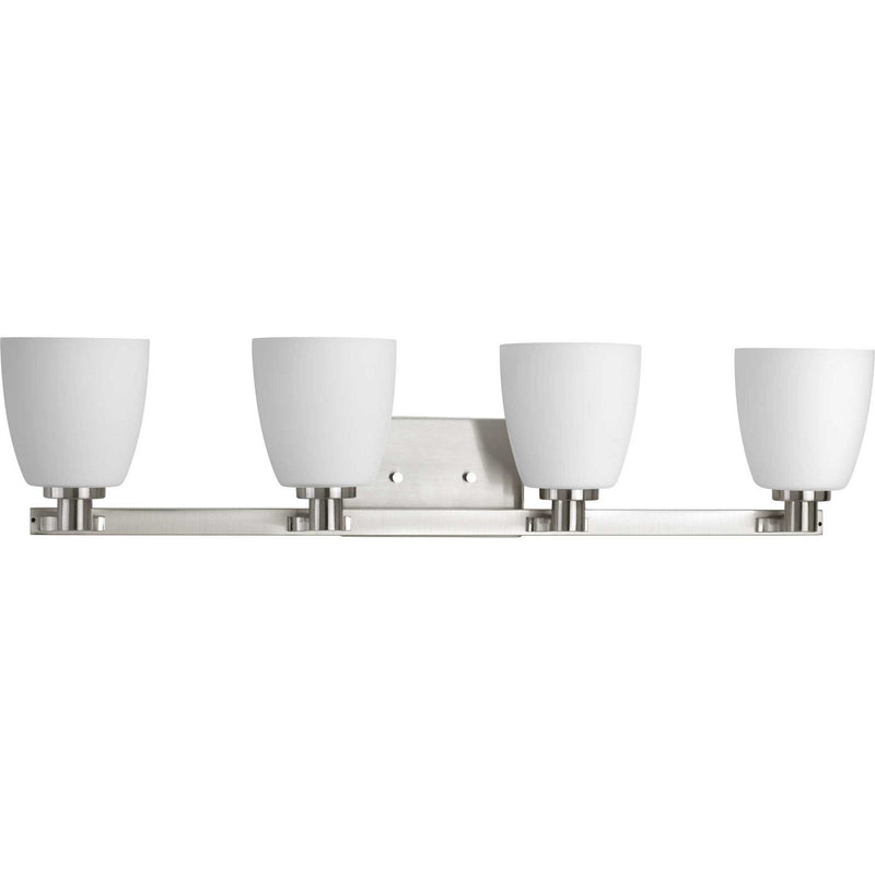 Progress Lighting P2168-09 Four Light Bath Bracket, Brushed Nickel