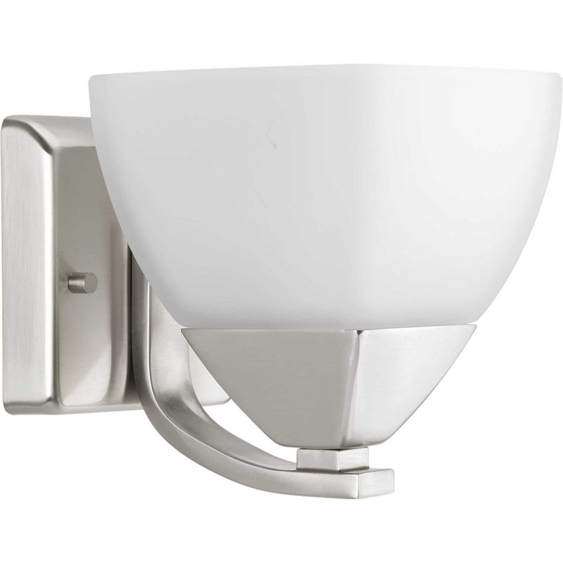 Progress Lighting P2700-09 One Light Bath Bracket, Brushed Nickel