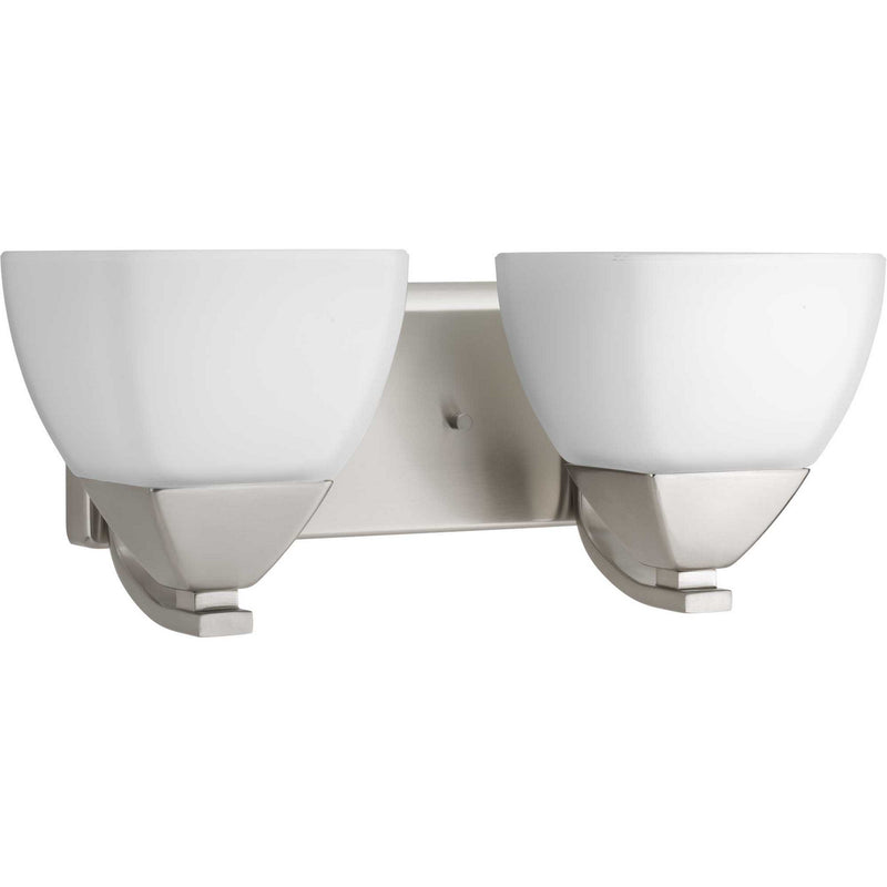 Progress Lighting P2701-09 Two Light Bath Bracket, Brushed Nickel