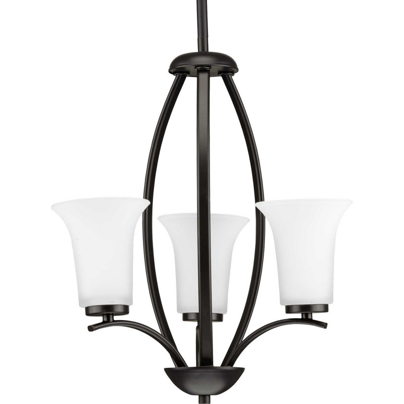 Progress Lighting P3587-20W Three Light Foyer Pendant, Antique Bronze
