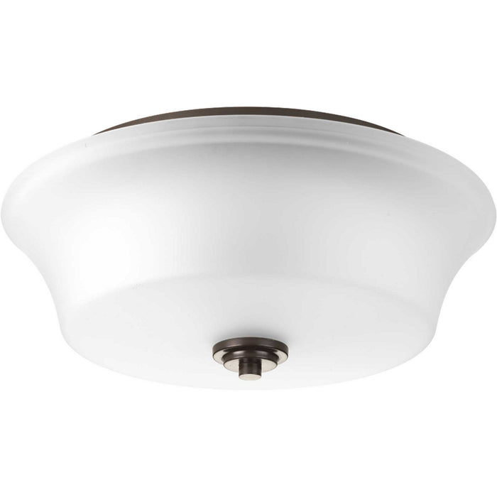 Progress Lighting P3633-20 Two Light Flush Mount, Antique Bronze
