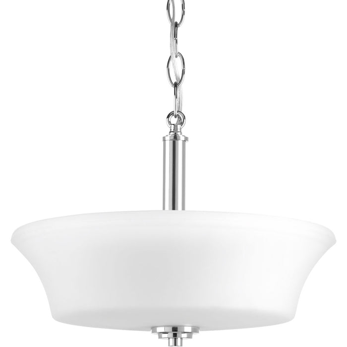 Progress Lighting P3644-15 Two Light Semi-Flush Convertible, Polished Chrome