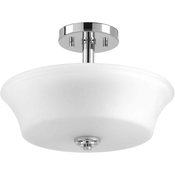 Progress Lighting P3644-15 Two Light Semi-Flush Convertible, Polished Chrome