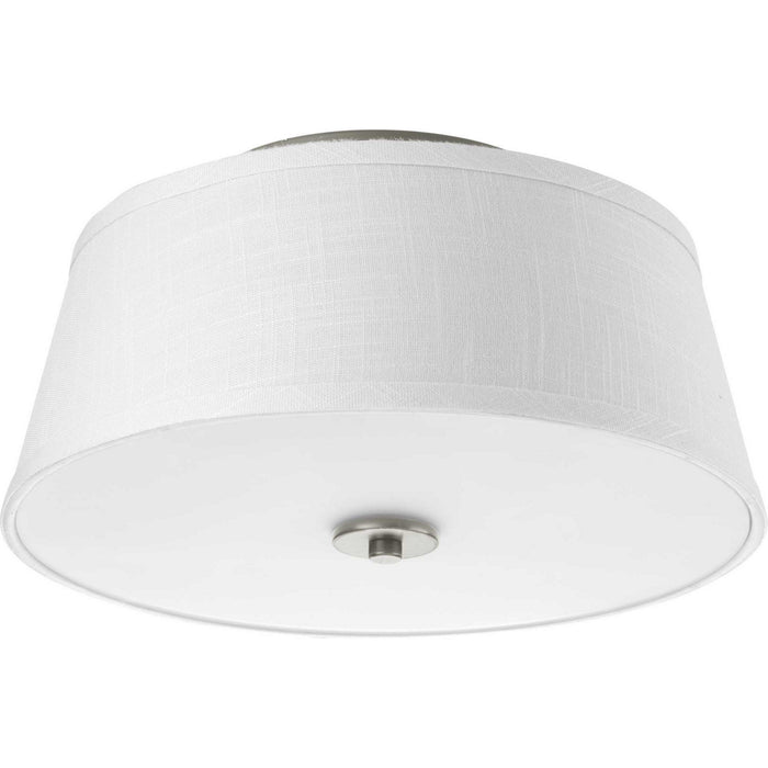 Progress Lighting P3739-09 Two Light Flush Mount, Brushed Nickel