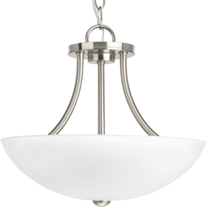 Progress Lighting P3748-09 Two Light Semi-Flush Convertible, Brushed Nickel
