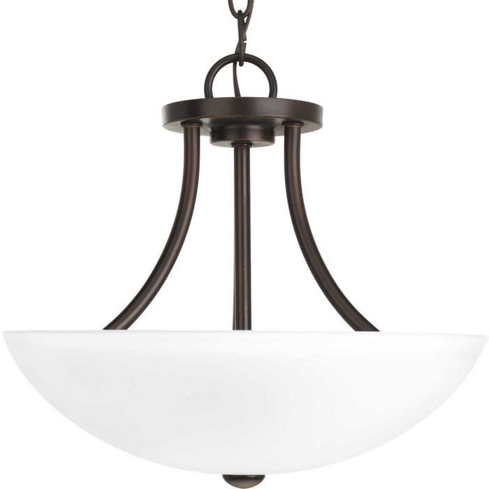 Progress Lighting P3748-20 Two Light Semi-Flush Convertible, Antique Bronze